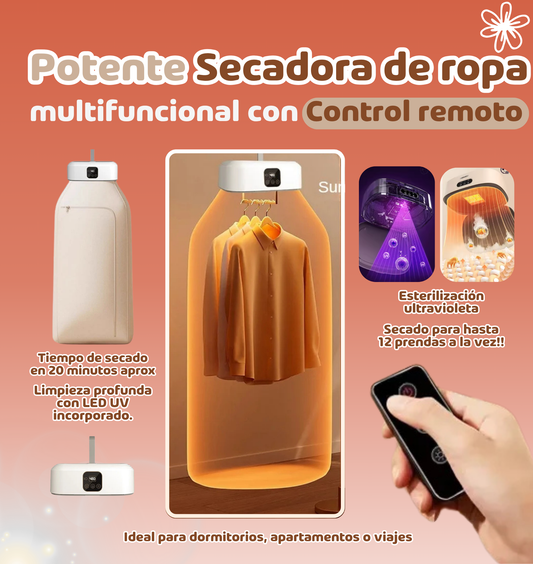 Potente Secadora de ropa, gracias a su sistema de calor.